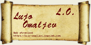 Lujo Omaljev vizit kartica